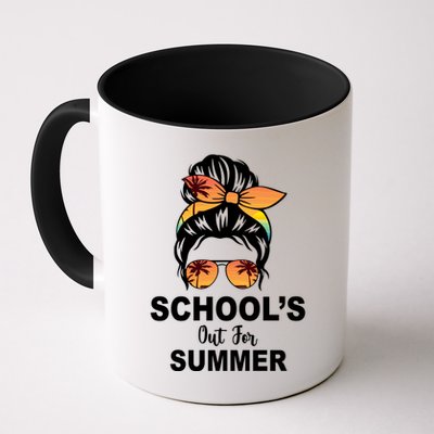 Schools Out For Summer Female Bun Sunglass Mug