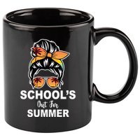 Schools Out For Summer Female Bun Sunglass 11oz C Handle Ceramic Mug