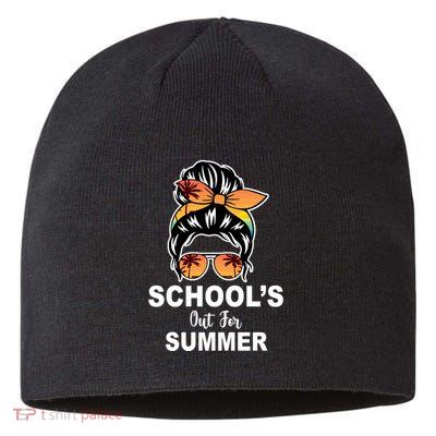 Schools Out For Summer Female Bun Sunglass Sustainable Beanie