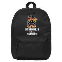 Schools Out For Summer Female Bun Sunglass 16 in Basic Backpack