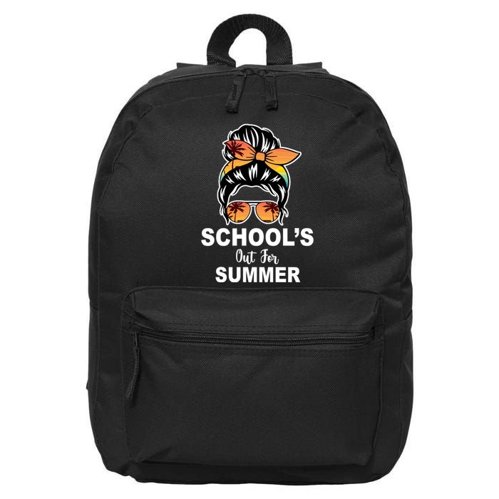 Schools Out For Summer Female Bun Sunglass 16 in Basic Backpack
