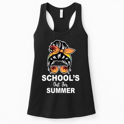 Schools Out For Summer Female Bun Sunglass Womens Tank Top