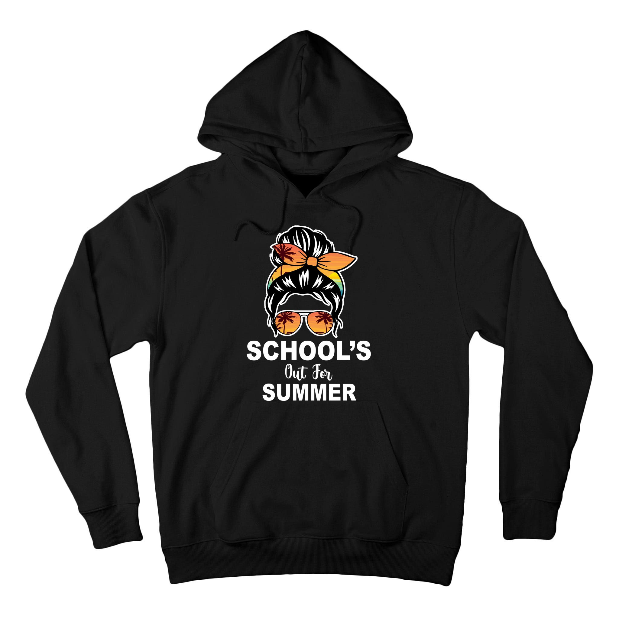Schools Out For Summer Female Bun Sunglass Tall Hoodie
