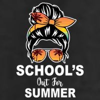 Schools Out For Summer Female Bun Sunglass Golf Towel