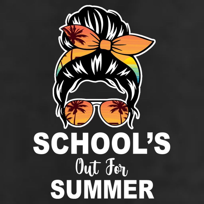 Schools Out For Summer Female Bun Sunglass Golf Towel