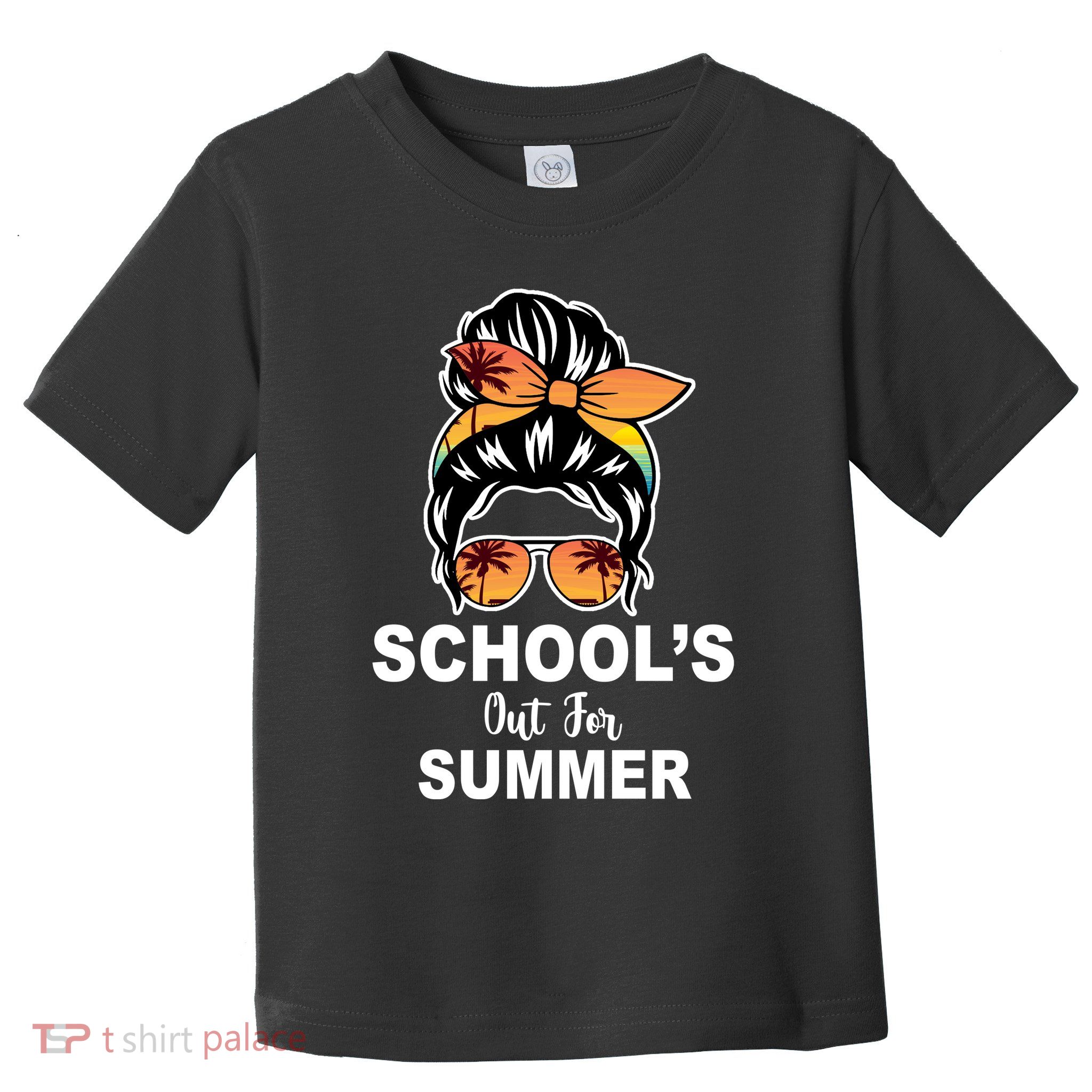Schools Out For Summer Female Bun Sunglass Toddler T-Shirt