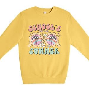 Schools Out For Summer End Of School Year Teacher Funny Teach Premium Crewneck Sweatshirt