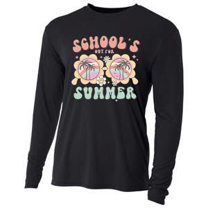 Schools Out For Summer End Of School Year Teacher Funny Teach Cooling Performance Long Sleeve Crew