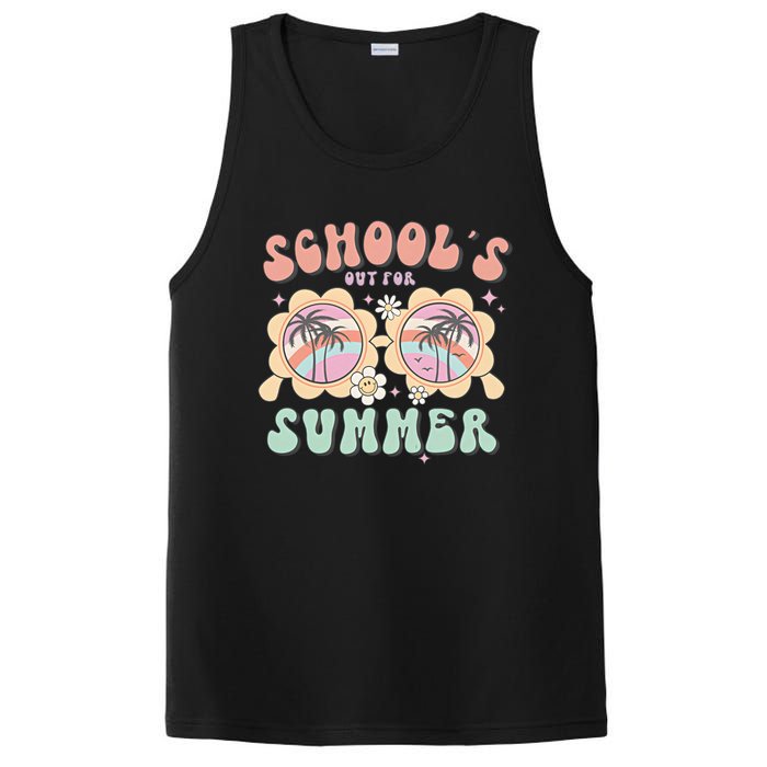 Schools Out For Summer End Of School Year Teacher Funny Teach PosiCharge Competitor Tank