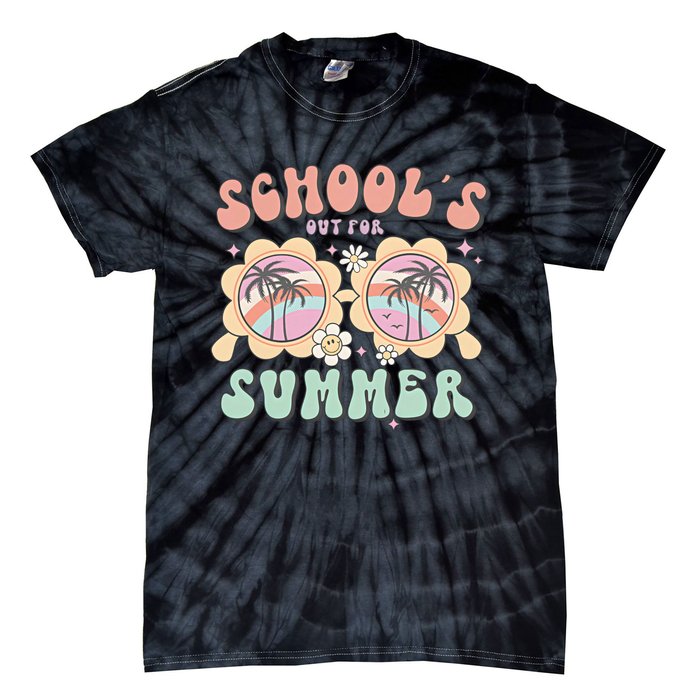 Schools Out For Summer End Of School Year Teacher Funny Teach Tie-Dye T-Shirt