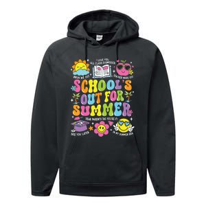 Schools Out For Summer Graduation Last Day Of School Teacher Performance Fleece Hoodie