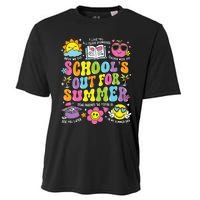 Schools Out For Summer Graduation Last Day Of School Teacher Cooling Performance Crew T-Shirt