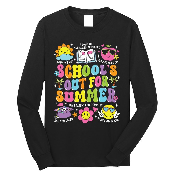 Schools Out For Summer Graduation Last Day Of School Teacher Long Sleeve Shirt