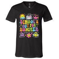 Schools Out For Summer Graduation Last Day Of School Teacher V-Neck T-Shirt