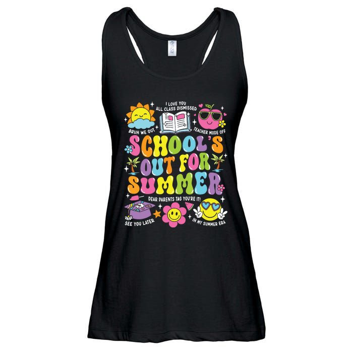 Schools Out For Summer Graduation Last Day Of School Teacher Ladies Essential Flowy Tank