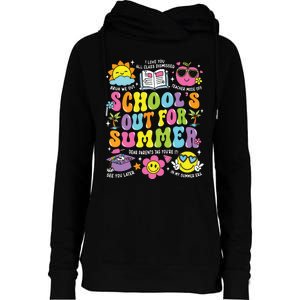 Schools Out For Summer Graduation Last Day Of School Teacher Womens Funnel Neck Pullover Hood