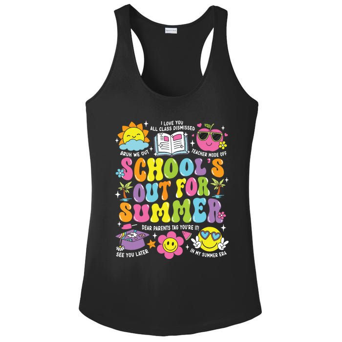 Schools Out For Summer Graduation Last Day Of School Teacher Ladies PosiCharge Competitor Racerback Tank