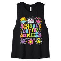 Schools Out For Summer Graduation Last Day Of School Teacher Women's Racerback Cropped Tank