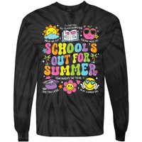 Schools Out For Summer Graduation Last Day Of School Teacher Tie-Dye Long Sleeve Shirt