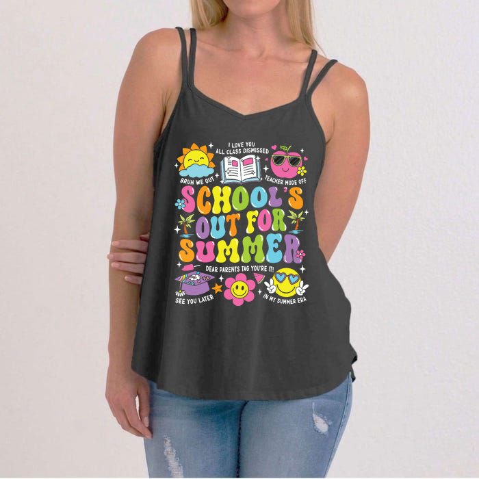 Schools Out For Summer Graduation Last Day Of School Teacher Women's Strappy Tank