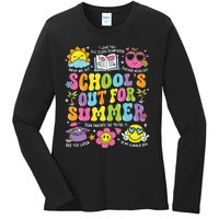 Schools Out For Summer Graduation Last Day Of School Teacher Ladies Long Sleeve Shirt