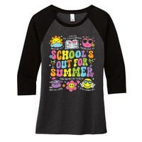 Schools Out For Summer Graduation Last Day Of School Teacher Women's Tri-Blend 3/4-Sleeve Raglan Shirt