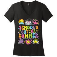 Schools Out For Summer Graduation Last Day Of School Teacher Women's V-Neck T-Shirt