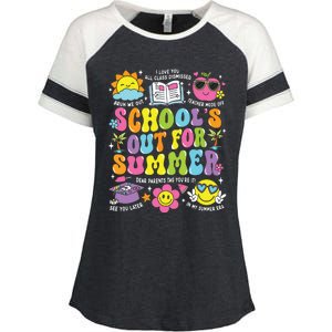 Schools Out For Summer Graduation Last Day Of School Teacher Enza Ladies Jersey Colorblock Tee