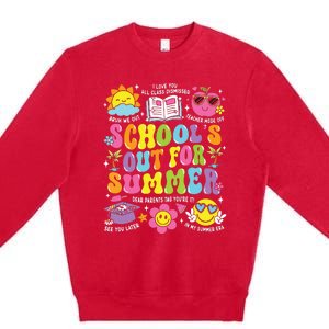 Schools Out For Summer Graduation Last Day Of School Teacher Premium Crewneck Sweatshirt