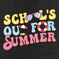 Schools Out For Summer Graduation Students Teacher Vacation. Adult Drive Performance Visor