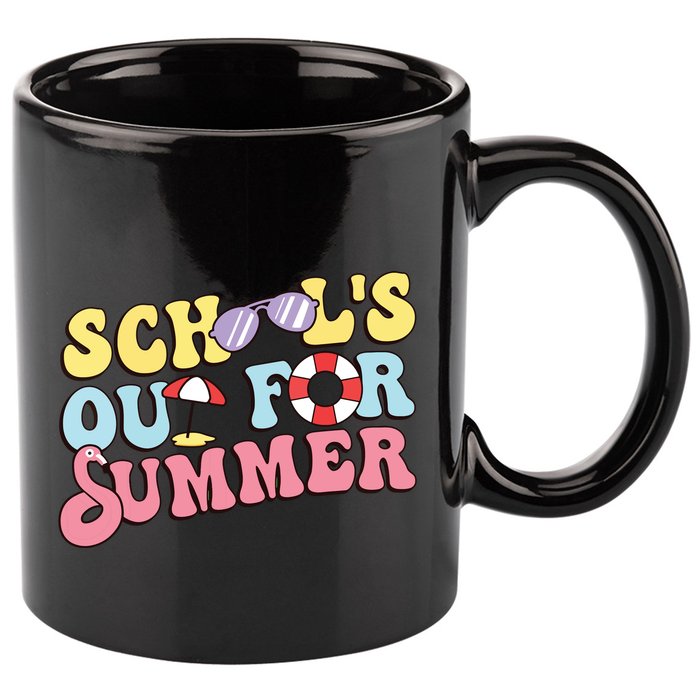 Schools Out For Summer Graduation Students Teacher Vacation. 11oz C Handle Ceramic Mug