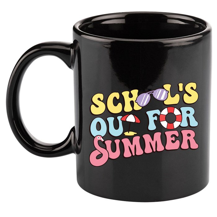 Schools Out For Summer Graduation Students Teacher Vacation. 11oz C Handle Ceramic Mug