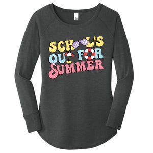 Schools Out For Summer Graduation Students Teacher Vacation. Women's Perfect Tri Tunic Long Sleeve Shirt