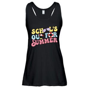 Schools Out For Summer Graduation Students Teacher Vacation. Ladies Essential Flowy Tank