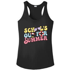 Schools Out For Summer Graduation Students Teacher Vacation. Ladies PosiCharge Competitor Racerback Tank