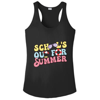 Schools Out For Summer Graduation Students Teacher Vacation. Ladies PosiCharge Competitor Racerback Tank