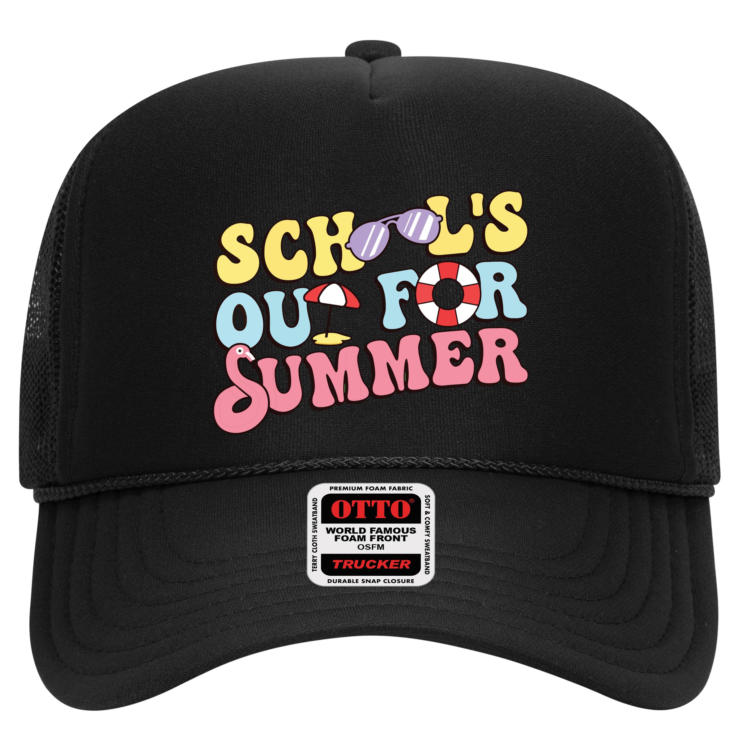 Schools Out For Summer Graduation Students Teacher Vacation. Hat