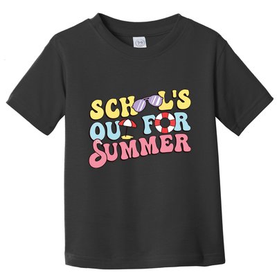 Schools Out For Summer Graduation Students Teacher Vacation. Toddler T-Shirt