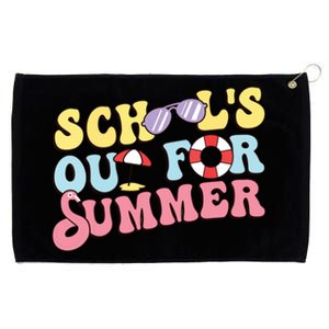 Schools Out For Summer Graduation Students Teacher Vacation. Grommeted Golf Towel