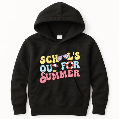 Schools Out For Summer Graduation Students Teacher Vacation. Kids Hoodie