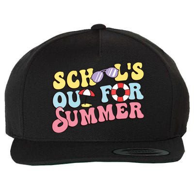 Schools Out For Summer Graduation Students Teacher Vacation. Wool Snapback Cap