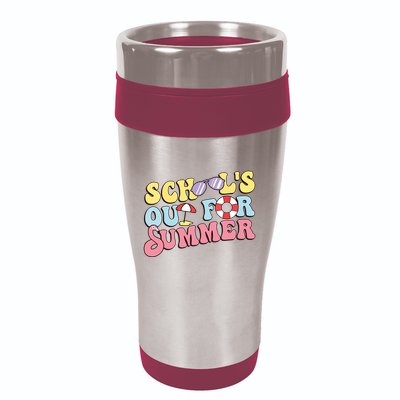 Schools Out For Summer Graduation Students Teacher Vacation. 16oz Travel Tumbler