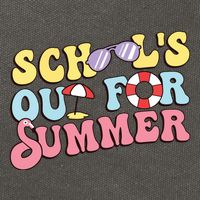 Schools Out For Summer Graduation Students Teacher Vacation. Cotton Canvas Backpack