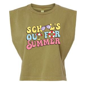 Schools Out For Summer Graduation Students Teacher Vacation. Garment-Dyed Women's Muscle Tee