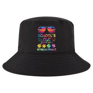 Schools Out Forever Retired Loving It Summer Teacher Tie Dye Cool Comfort Performance Bucket Hat