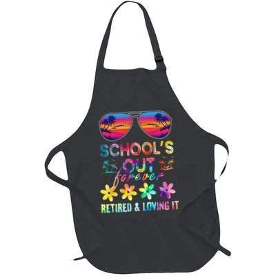 Schools Out Forever Retired Loving It Summer Teacher Tie Dye Apron