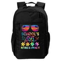Schools Out Forever Retired Loving It Summer Teacher Tie Dye Backpack