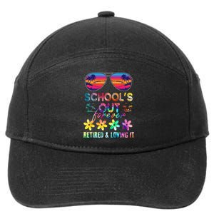 Schools Out Forever Retired Loving It Summer Teacher Tie Dye 7-Panel Snapback Hat