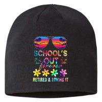 Schools Out Forever Retired Loving It Summer Teacher Tie Dye Sustainable Beanie