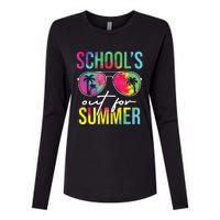 Schools Out For Summer Graduation Students Teacher Vacation Womens Cotton Relaxed Long Sleeve T-Shirt